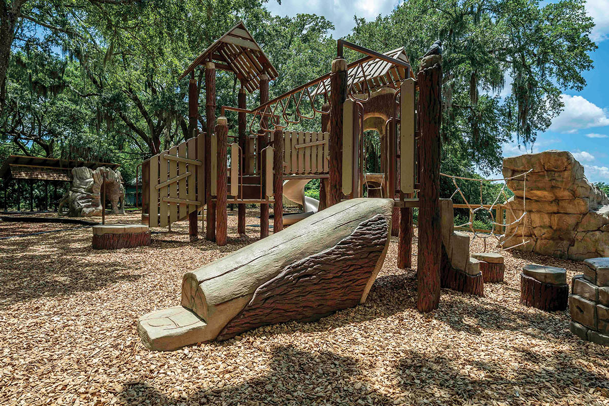 Other structures pay homage to the trees that are “the heart of the neighborhood,” says Friends of Plymouth Park’s Melissa Funk.