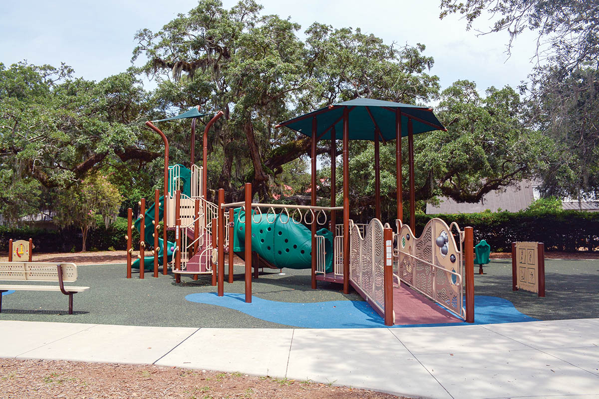 The playground, pathways, and picnic areas were designed to be inclusive and ADA-accessible.